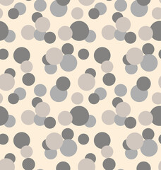 Japanese Gray Circle Vector Seamless Pattern