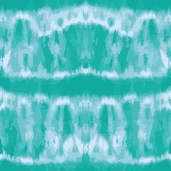 Green tie dye texture stripes seamless vector pattern. Hand drawn shibori print. Ink textured japanese background. Modern batik wallpaper tile. Watercolor endless backdrop for fabric, wallpaper