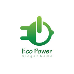 Fototapeta premium Eco power of logo energy creative template design
