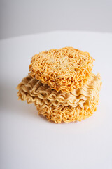 Delicious burger noodles on a plate.