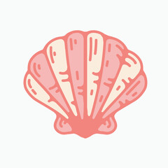 seashell graphic vector illustrations. sea,ocean themed designs, for logos branding and creative projects. flat, simple engraving style vintage illustration elements, design assets.