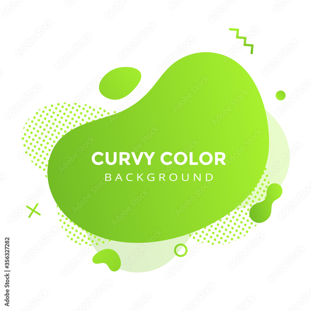 Poster modern liquid abstract element graphic gradient flat style design fluid vector colorful illustration