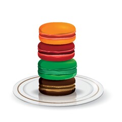 macarons in a plate