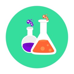 Illustration of a flat chemical icon