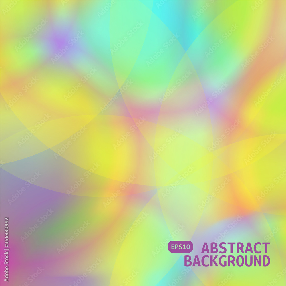 Poster holographic abstract background. bright holographic backdrop with gradient mesh. pearlescent graphic