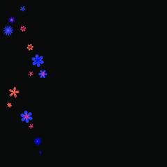 Delicate Floral Pattern with Simple Small Flowers for Greeting Card or Poster. Naive Daisy Flowers in Primitive Style. Vector Background for Spring or Summer Design.
