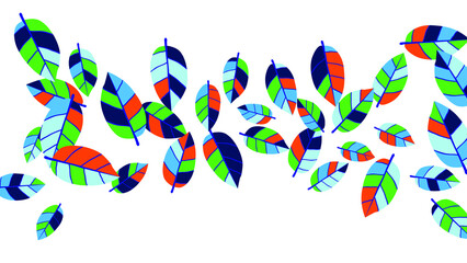 Feminine pattern with leaves for greeting card or poster. Vector background for spring or summer design.
