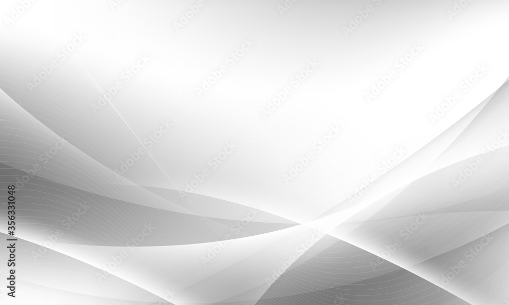 Wall mural abstract grey background poster with dynamic waves. technology network vector illustration.