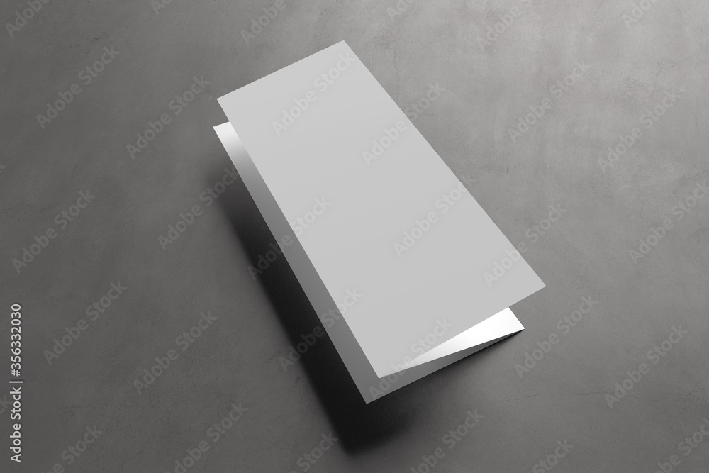 Poster trifold brochure mock up on a background - 3d rendering
