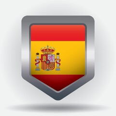 Obraz premium spain flag badge