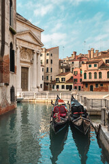 canal in venice italy. Canals and gondola are hallmark of Venice. Travel destination concept.  © Visual Intermezzo