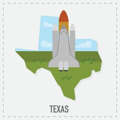 Obraz premium texas map sticker