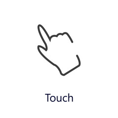 Touch icon. Vector illustration. Flat line icon