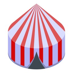 Circus tent icon. Isometric of circus tent vector icon for web design isolated on white background