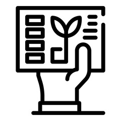 Eco energy icon. Outline eco energy vector icon for web design isolated on white background