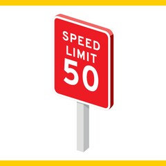 speed limit fifty road sign
