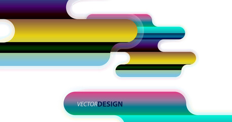 Fototapeta premium Abstract liquid lines geometric background