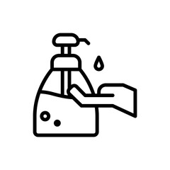 hand sanitizer line icon