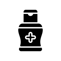 hand sanitizer glyph icon