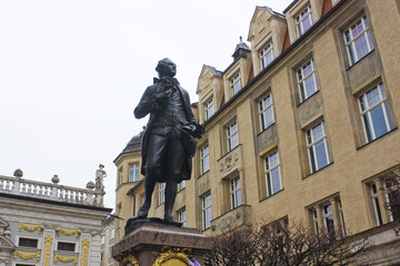 Monument to Goethe in Leipzig, Germany	
