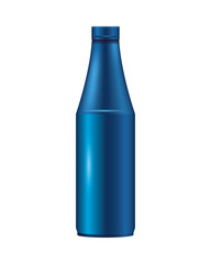 bottle product with metalic blue color