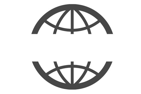 Gray World Map For Logo