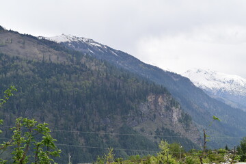 mountain landscape with clouds