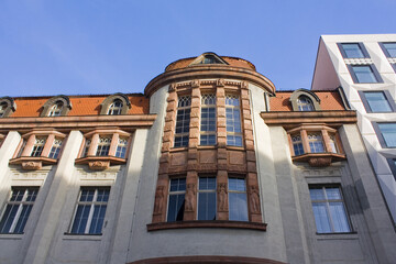 Historical building in Old Town in Leipzig, Germany