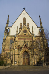 Fototapeta na wymiar Church (or Thomaskirche) in Leipzig, Germany