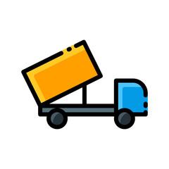 truck fill outline icon