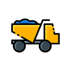 truck fill outline icon