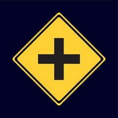 Obraz premium four intersection road sign