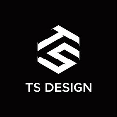 Letter T and S logo design unique