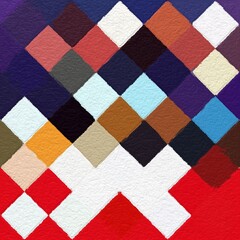 colorful abstract mosaic with a rough texture background. Sweet color square pattern background. Picture for creative wallpaper or design art work. Backdrop have copy space for text.