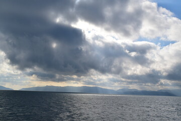 clouds over the sea