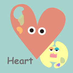 アルファベットカードHeart