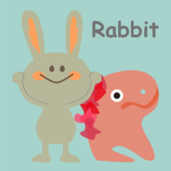 アルファベットカードRabbit