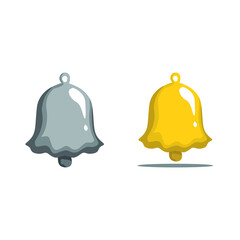 Simple Vector Design of a Bell in Silver and Gold