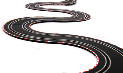 toy car racing track isolated