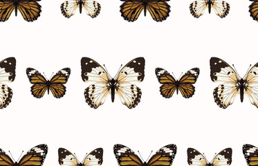Seamless butterfly patterns.