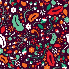 Spring pattern. Garden. Floral seamless pattern. Seamless botanic texture. Detailed flowers illustrations. Beautiful floral pattern. Abstract pattern, background. Seamless vintage pattern. Large buds.