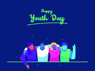 Youth day concept illustration
