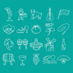 set of spain icons