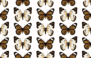Seamless butterfly patterns.