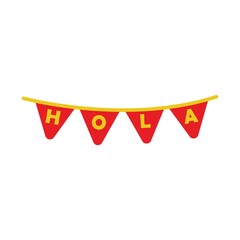 spanish hola bunting © captainvector