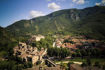 Fototapeta na wymiar village in the mountains. Italy