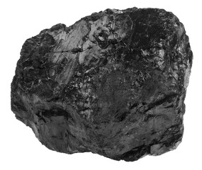 Coal isolated on a white background close-up.
