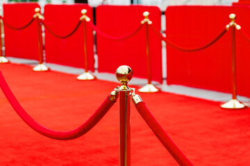 Way to success on the red carpet (Barrier rope)