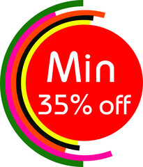Red Vector Banner min 35% off