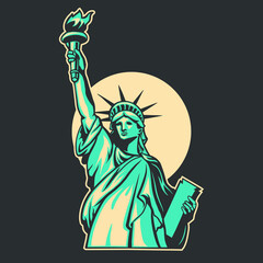 liberty vector illustration design on dark background © tombkick